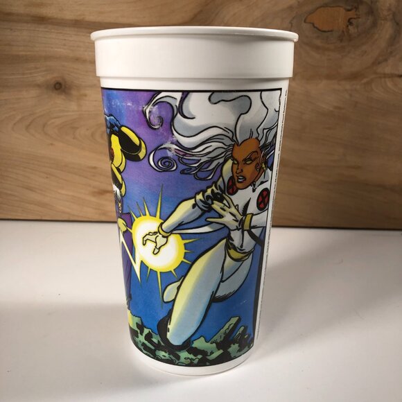 Vintage 1995 7" Hardees Marvel Comics X-Men Cartoon Plastic Drink Cup NO LID - Picture 3 of 8